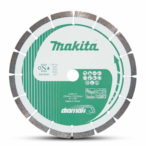 Makita D-80117 230mm x 22.23mm DIAMAK Segmented Diamond Blade – image 2