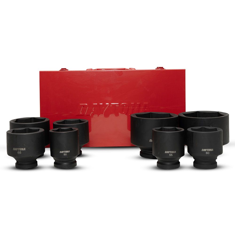 Daytona DISE81 8pce 1" Deep Impact 50-100mm Metric Socket Set – image 1