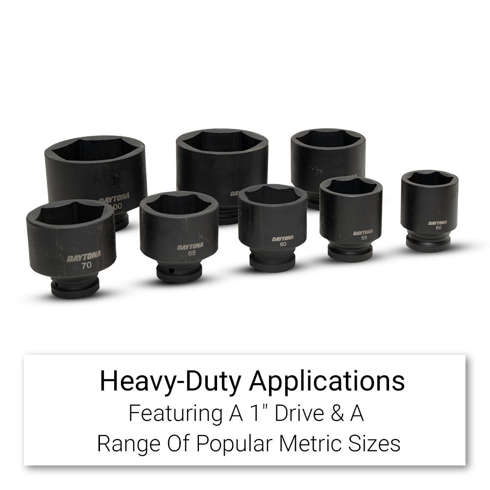 Daytona DISE81 8pce 1" Deep Impact 50-100mm Metric Socket Set – image 3