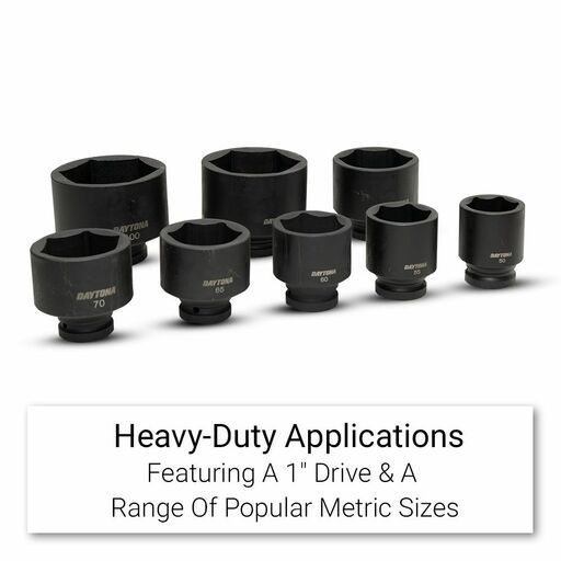 Daytona DISE81 8pce 1" Deep Impact 50-100mm Metric Socket Set – image 3