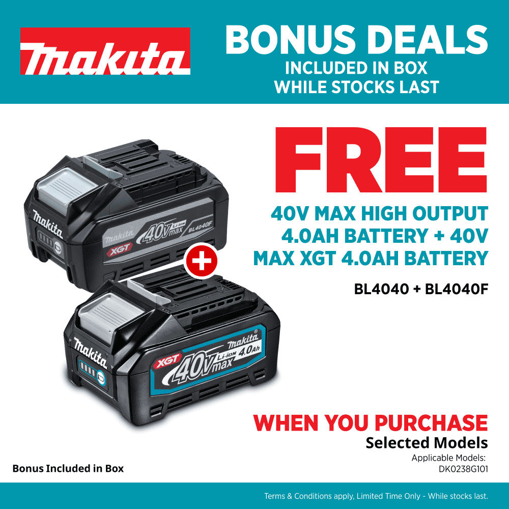 Makita DK0238G101 40V Max XGT 4.0Ah Li-ion Cordless Brushless 10pce Combo Kit – image 2