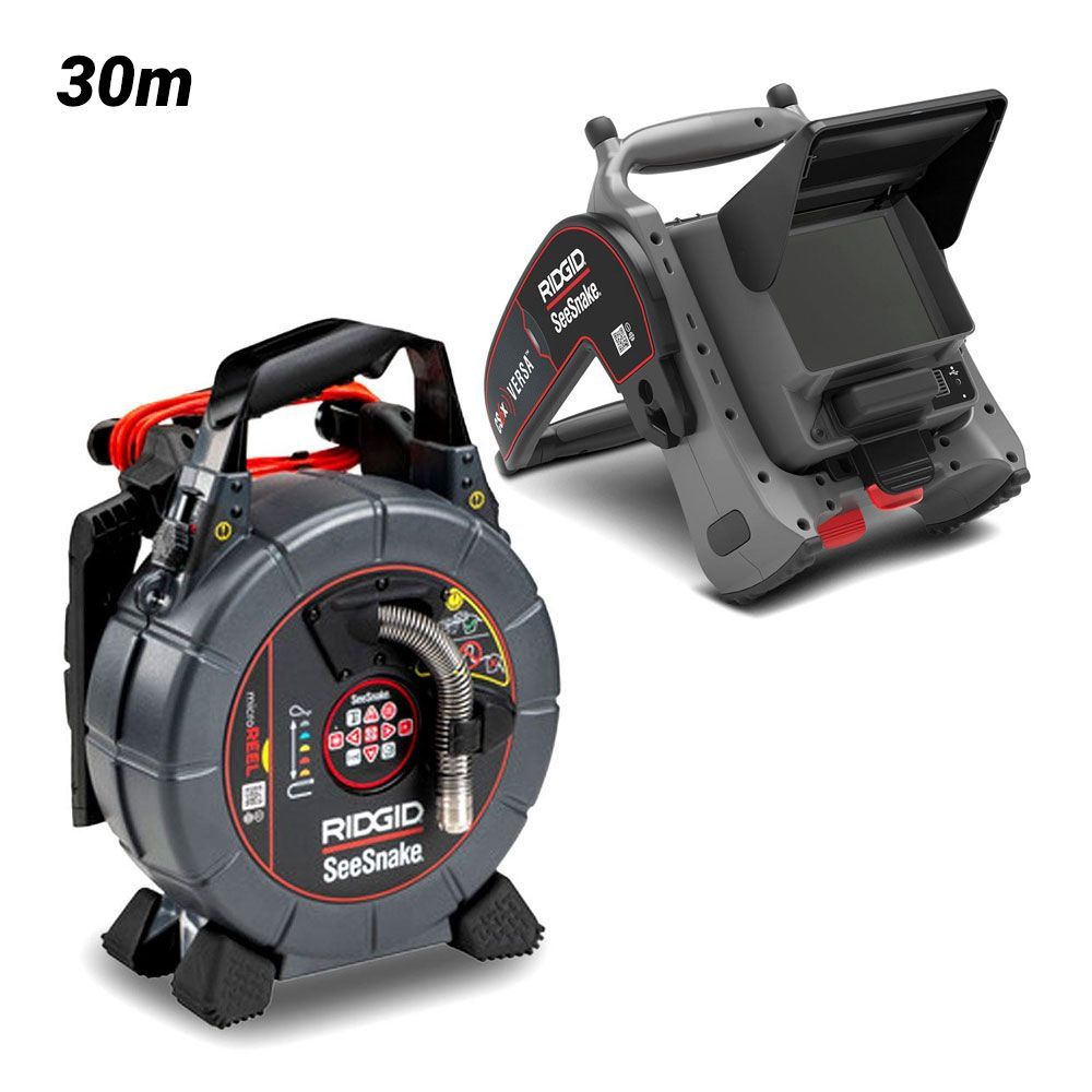 Ridgid 70803 + 6CS6x VERSA (64943) SeeSnake 30m MicroREEL CA-350 Video Inspection System Reel & Digital Recording Monitor with Wi-Fi – image 1