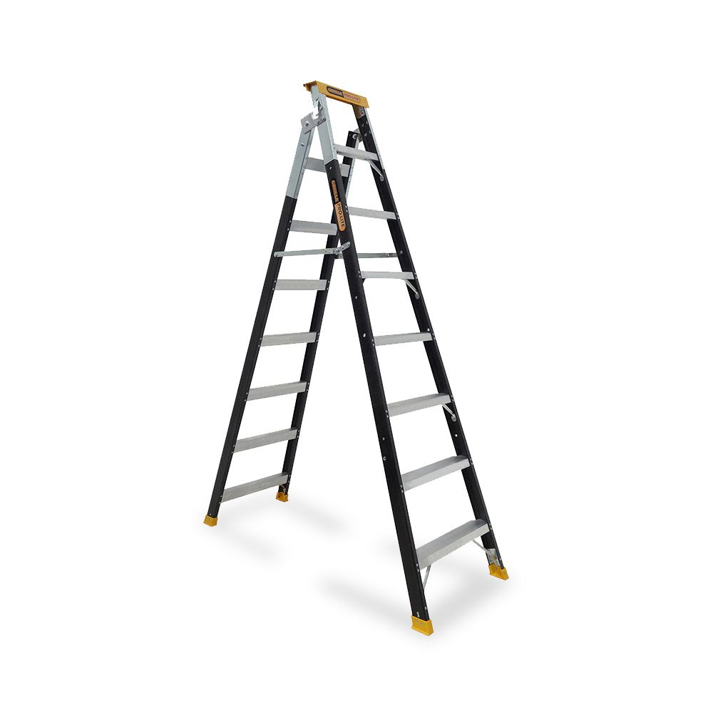 Gorilla FDM008-PRO 8-Step 2.35m-4.35m 150kg Pro-Lite Fibreglass Industrial Dual Purpose Ladder – image 2
