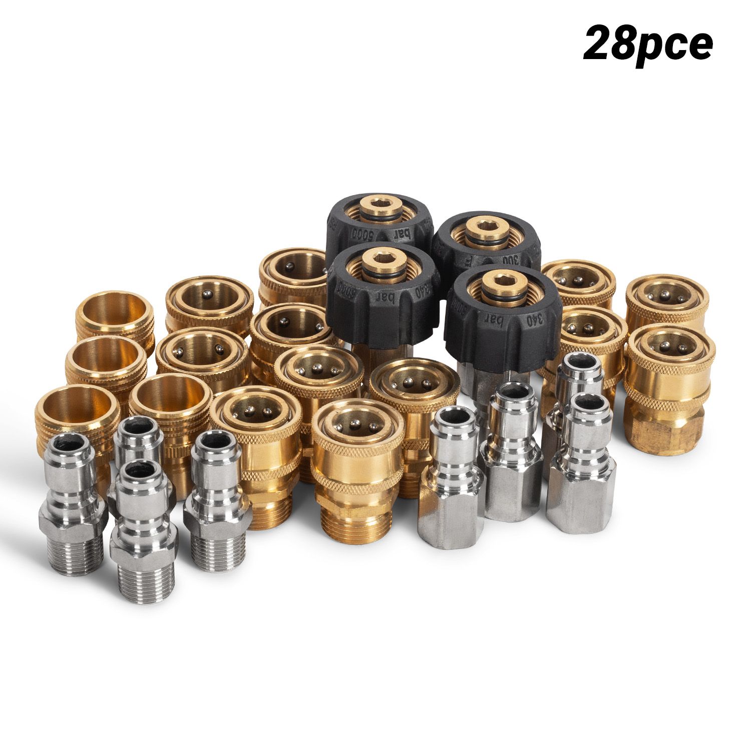 Super Hydro SH28AK1 28pce Universal Pressure Washer Quick Connect Adaptor Set – image 1