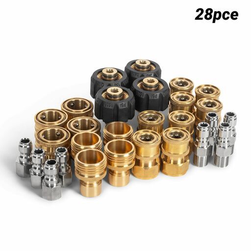 Super Hydro SH28AK2 28pce Universal Pressure Washer Quick Connect Adaptor Set