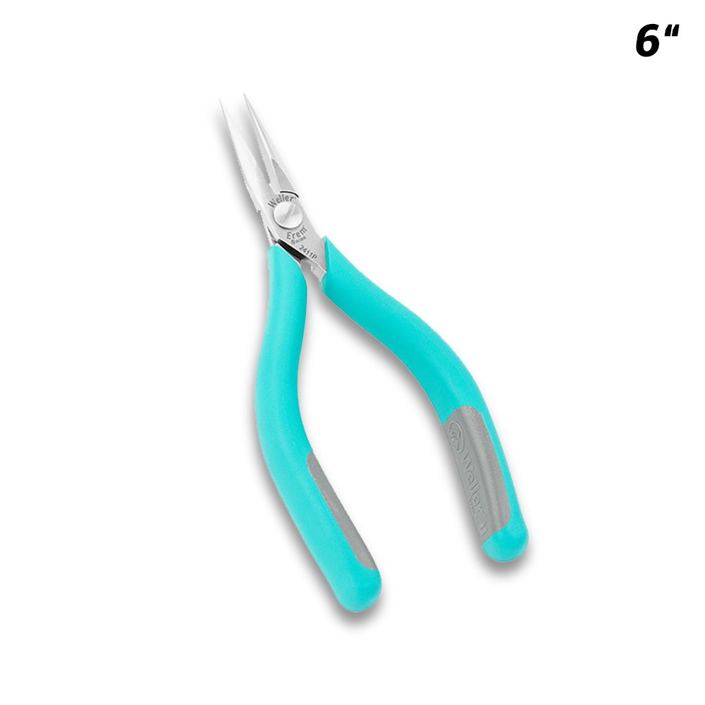 Weller 2411P 6" Smooth Rounded Jaw Needle Nose Pliers – image 1