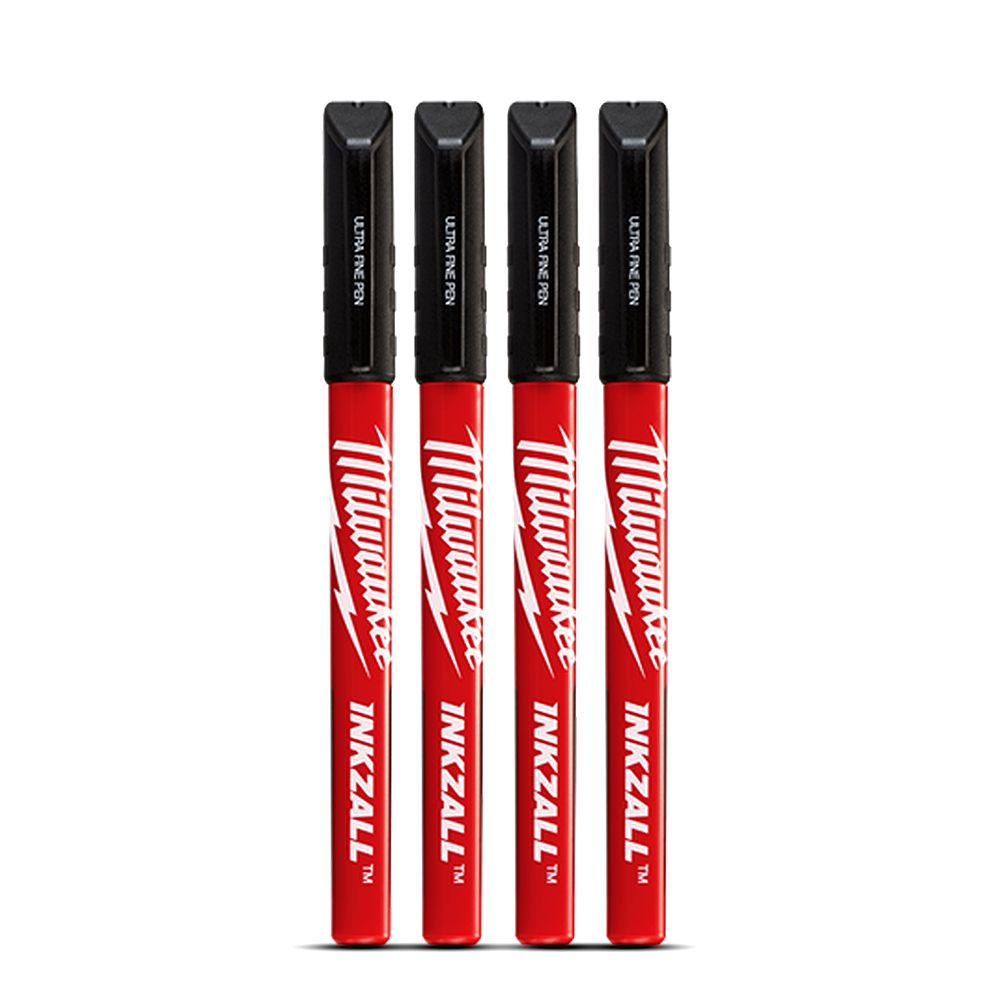 Milwaukee 48223164 4-Pack INKZALL Black Ultra Fine Point Pens – image 4