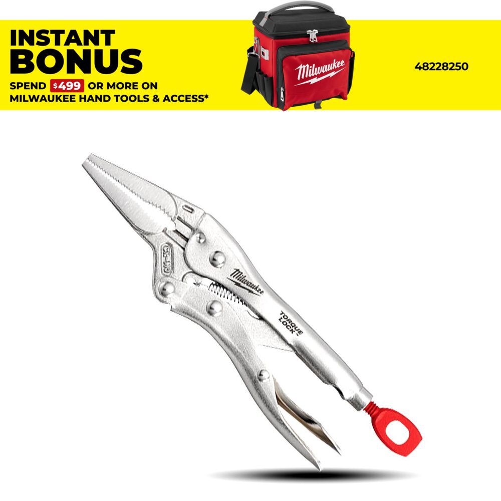 Milwaukee 48223506 152mm (6") Torque Lock Long Nose Locking Pliers – image 1