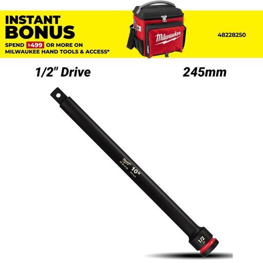 Milwaukee 49666708 Shockwave 1/2" Drive 254mm (10") Impact Socket Extension