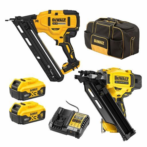 DeWalt DCZ245P2-XE 18V 5.0Ah Brushless Cordless Framing & DA Finish Nailer 2pce Combo Kit – image 2