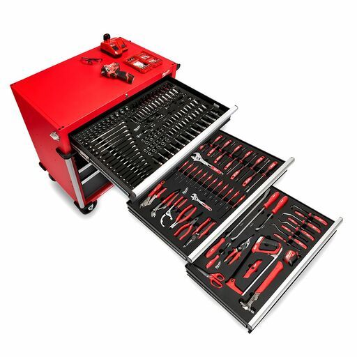 Milwaukee MTK238C36V3 238pce 36" Automotive Starter Toolkit in 5 Drawer Steel Tool Cabinet Trolley – image 3