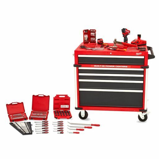 Milwaukee MTK238C36V3 238pce 36" Automotive Starter Toolkit in 5 Drawer Steel Tool Cabinet Trolley – image 2