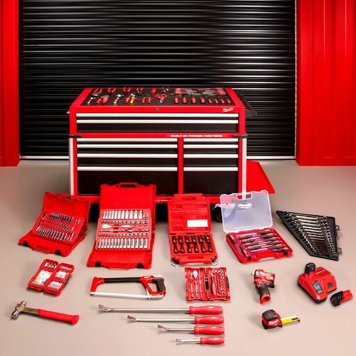 Milwaukee MTK238C46V3 238pce 46" Automotive Starter Toolkit in 10 Drawer Steel Tool Cabinet Trolley – image 7