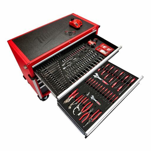 Milwaukee MTK238C46V3 238pce 46" Automotive Starter Toolkit in 10 Drawer Steel Tool Cabinet Trolley – image 4