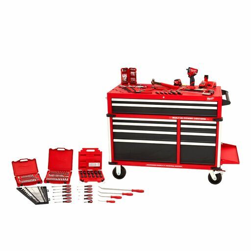 Milwaukee MTK238C46V3 238pce 46" Automotive Starter Toolkit in 10 Drawer Steel Tool Cabinet Trolley – image 2