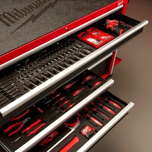 Milwaukee MTK238C56V3 238pce 56" Automotive Starter Toolkit with 10 Drawer Steel Tool Cabinet Trolley – image 8