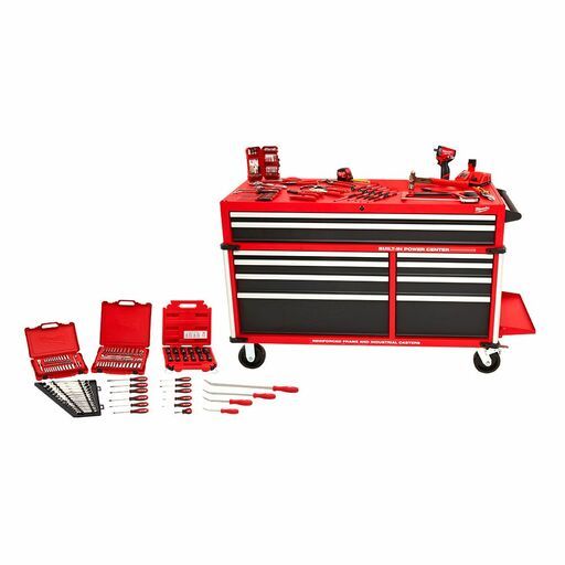 Milwaukee MTK238C56V3 238pce 56" Automotive Starter Toolkit with 10 Drawer Steel Tool Cabinet Trolley – image 2