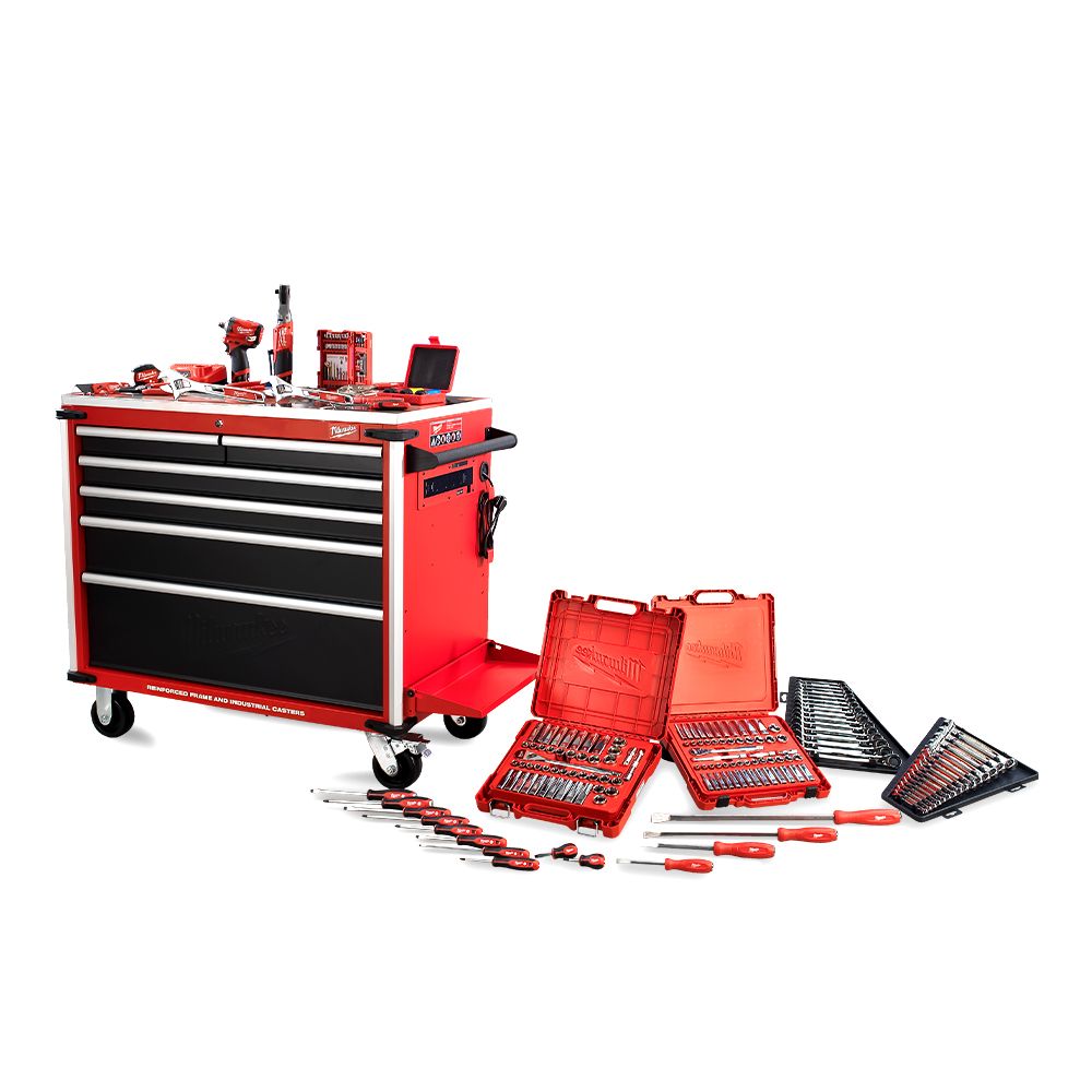 Milwaukee MTK218A1V3 218pce Automotive Starter Toolkit with 6 Drawer Work Bench – image 2