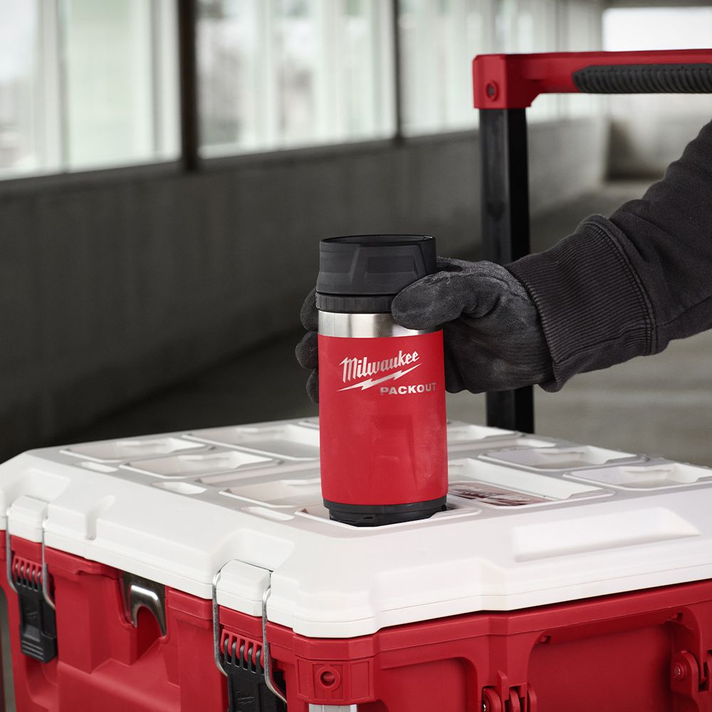 Milwaukee 48228391R PACKOUT 354ml (12oz) Sip Lid Red Bottle – image 4
