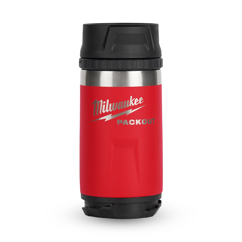 Milwaukee 48228391R PACKOUT 354ml (12oz) Sip Lid Red Bottle – image 1