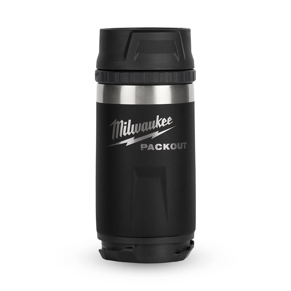 Milwaukee 48228391B PACKOUT 354ml (12oz) Sip Lid Black Bottle – image 1