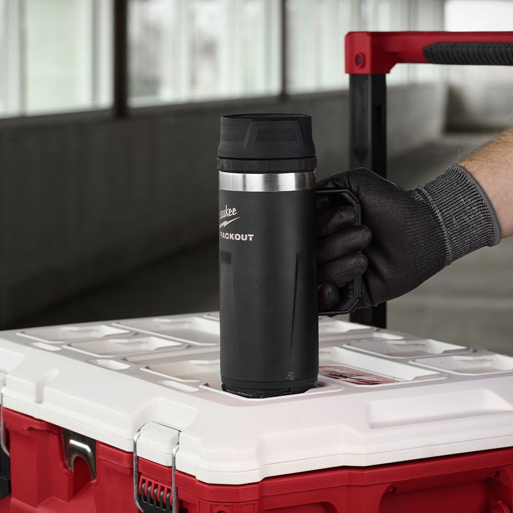 Milwaukee 48228394B PACKOUT 532ml (18oz) Sip Lid Black Mug – image 6