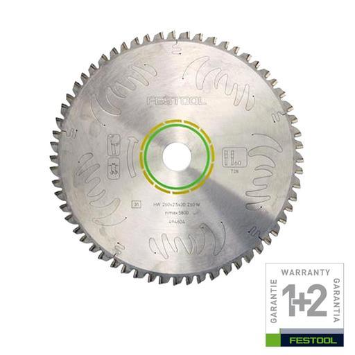 Festool 494604 (HW 260X2.5X30 W60) 260mm (10-1/4") 60-Teeth Wood Saw Blade