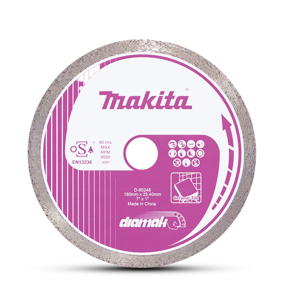 Makita D-80248 180mm x 25.4mm/22.23mm DIAMAK Continuo9us Rim Diamond Blade – image 2