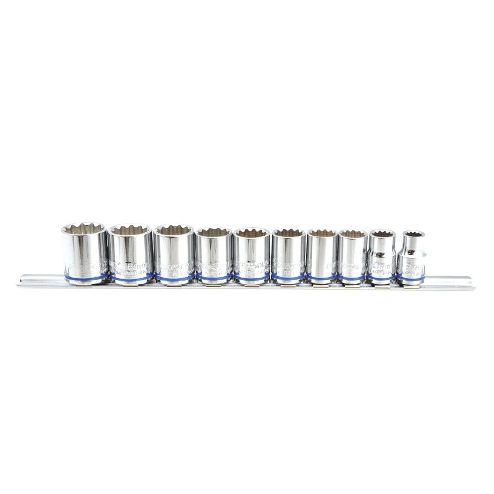 Kincrome K2172 10pce 3/8" Drive Metric Socket Clip Rail Set – image 1
