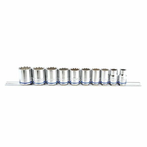 Kincrome K2172 10pce 3/8" Drive Metric Socket Clip Rail Set