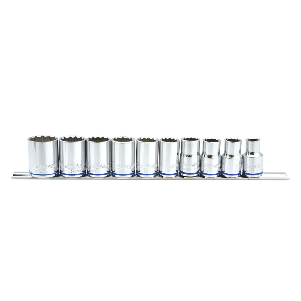Kincrome K2174 10pce 1/2" Drive Metric Socket Rail Clip Set – image 1