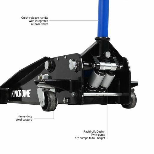 Kincrome K12167 2,800kg Hydraulic Garage Jack - Rapid Lift – image 4