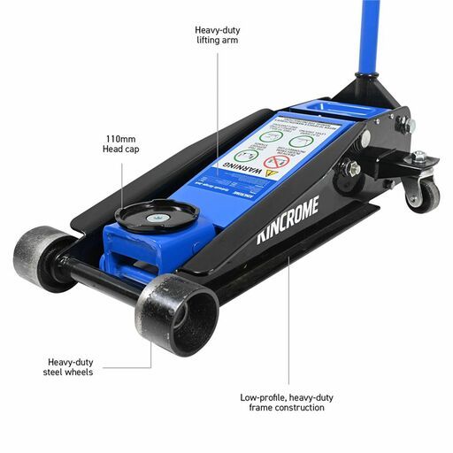 Kincrome K12167 2,800kg Hydraulic Garage Jack - Rapid Lift – image 3