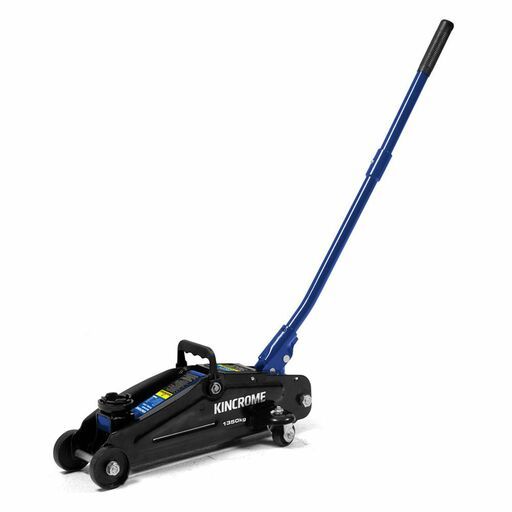 Kincrome K12060 + K12070 1350kg Hydraulic Trolley Jack + Pin Jack Stand Pair – image 2