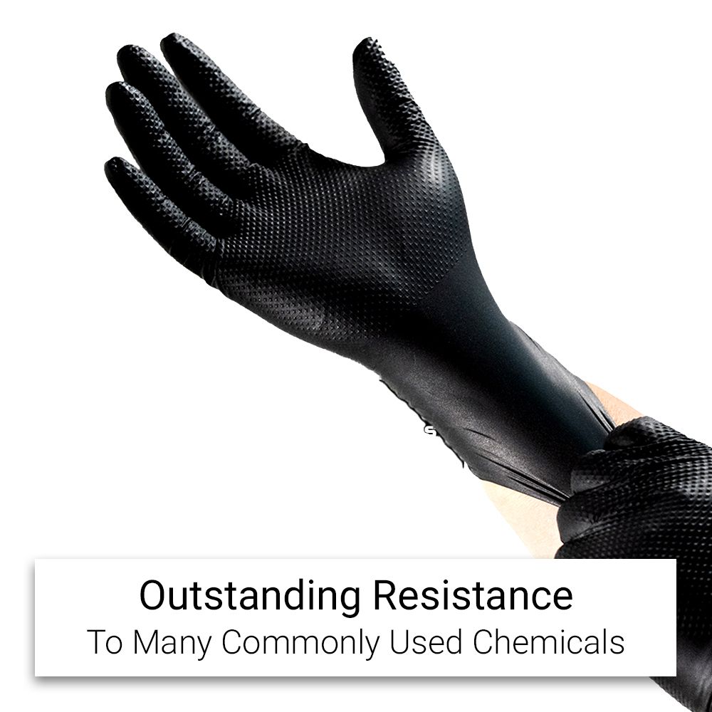 Raptor RDN100 100-Pack Heavy Duty Disposable Nitrile Dipped Grip Gloves - Medium - X-Large – image 5
