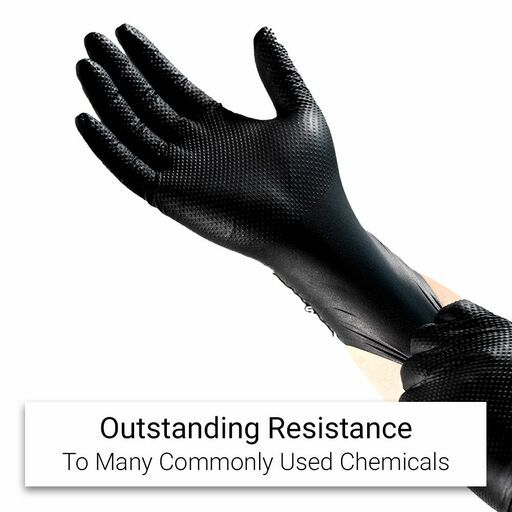 Raptor RDN100 100-Pack Heavy Duty Disposable Nitrile Dipped Grip Gloves - Medium - X-Large – image 5