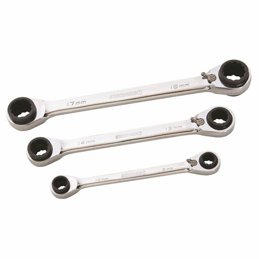 Kincrome K3007 3pce Double Ring 12-in-3 Gear Spanner Set – image 3
