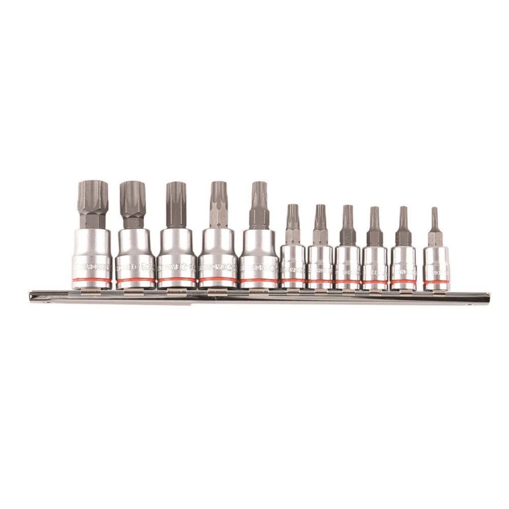 Kincrome 13646 11pce 1/4" & 3/8" Drive Tamperproof TORX Socket Set Short Series – image 1