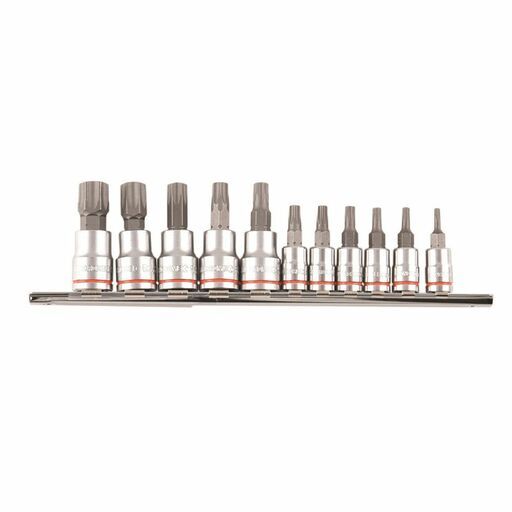 Kincrome 13646 11pce 1/4" & 3/8" Drive Tamperproof TORX Socket Set Short Series