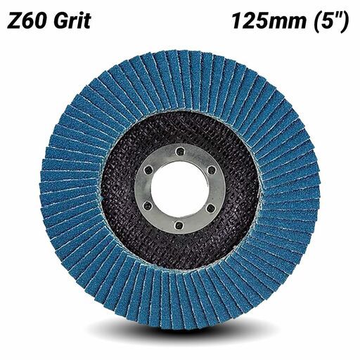 Makita D-63797 125mm (5) Z60 Grit Zirconia Angled Flap Disc