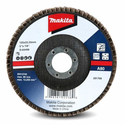 Makita D-63498 125mm (5") Aluminium Oxide Economy Flap Disc #80