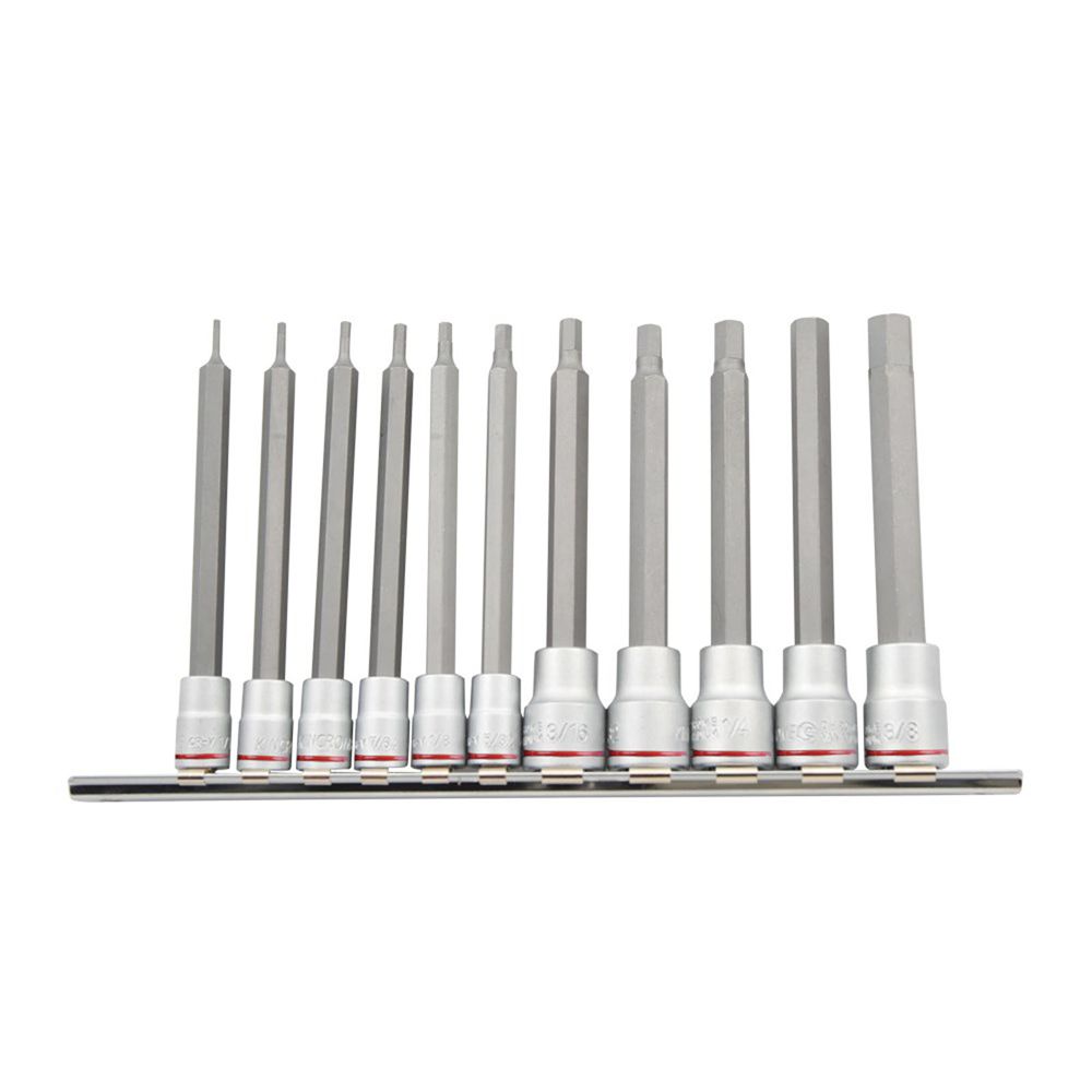 Kincrome K5224 11pce Hex Socket Set Long Series 1/4 & 3/8 Drive - Imperial – image 1