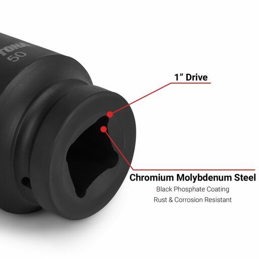 Daytona D1S50MM 50mm 1" Drive 6 Point Metric Impact Socket – image 5
