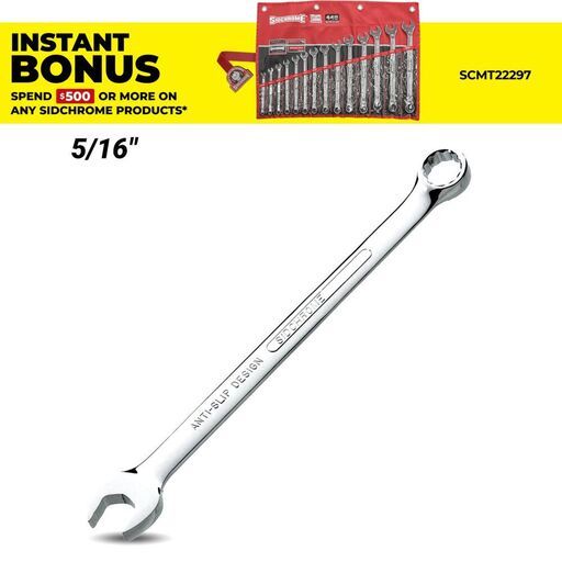 Sidchrome SCMT22416 5/16" Ring & Open End Combination Spanner