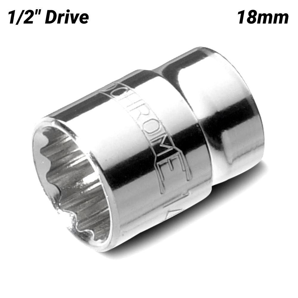 Sidchrome SCMT14235 18mm x 1/2" Drive Metric 12 Point Standard Socket – image 2