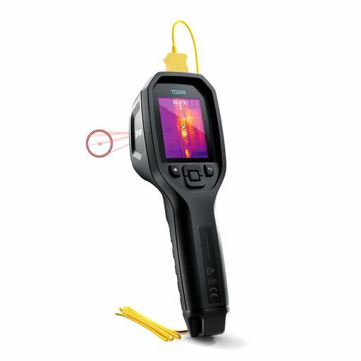 FLIR TG268 (87505-0505) 24:1 Spot IR Thermal Imaging Camera with Bullseye Laser and Type K Thermocouple