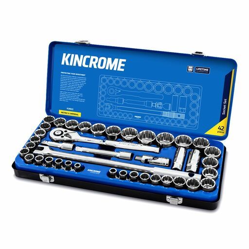 Kincrome K28022 42pce 1/2" Drive Socket Set - Metric & Imperial