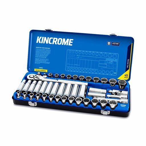 Kincrome K28024 45pce 1/2" Drive Socket Set - Metric & Imperial