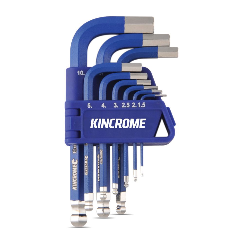 Kincrome K5143 9pce Ball Point Hex Key & Wrench Set Short Series - Metric – image 1