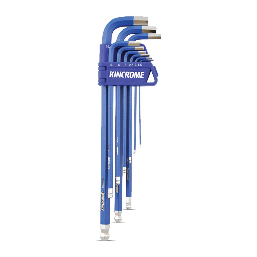 Kincrome K5043 9pce Ball Point Hex Key Set Long Series - Metric – image 1